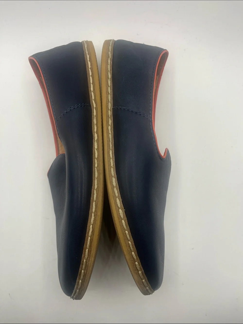 Charix Unisex Slip-On Loafers in Navy Blue